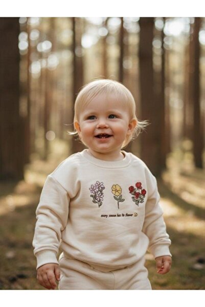 Zekids Baby Girl Floral Patterned Tracksuit Set