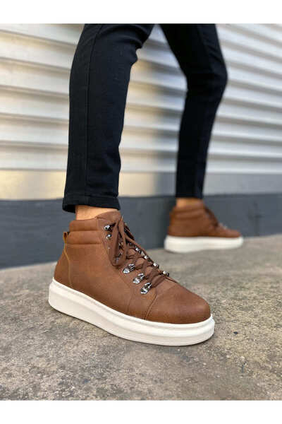 Lucy Shoes حذاء رياضي رجالي JY206 Ottawa برباط ونعل طبي CBT - لون أسمر