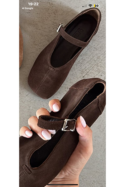 VEYİS USTA Hidden Heel Suede Ballerinas