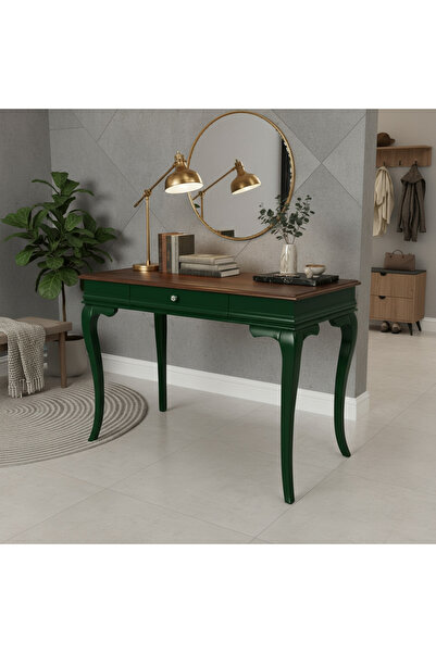 Wooding Mobilya 110 Cm Masif Rustik Yeşil Ceviz Dresuar