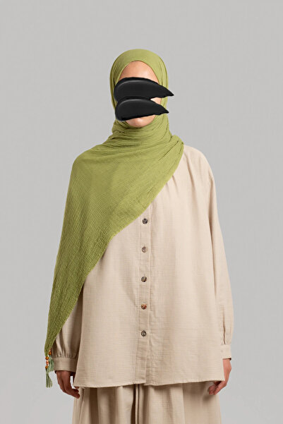 Lemaye Soft Muslin Shawl - Lime