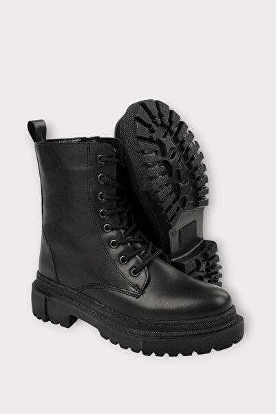 Liger Thick Sole Zippered Boots Women's Boots Black