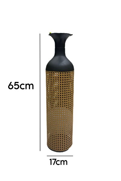 Noor High-quality vase set, black and brown iron with an elegant pattern, 15*50, 17*65, 20*85