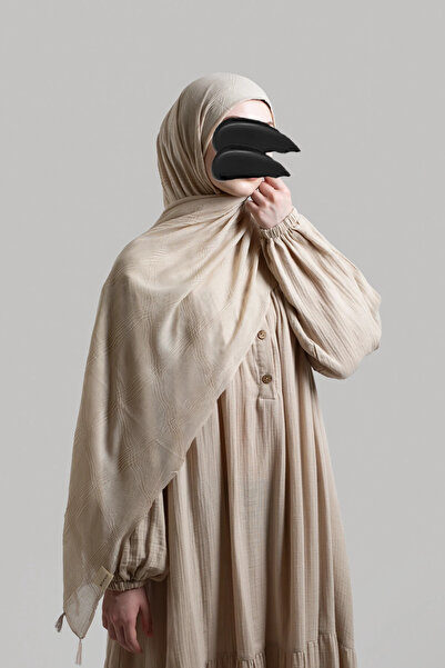 Lemaye Σάλι μουσελίνας με μποέμικο σχέδιο - Πέτρα