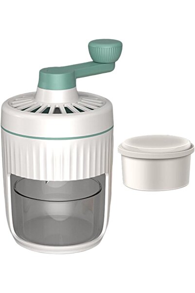 NEONI Handheld Ice Crusher Shaved Ice Snow Cone Machine - Green Handle