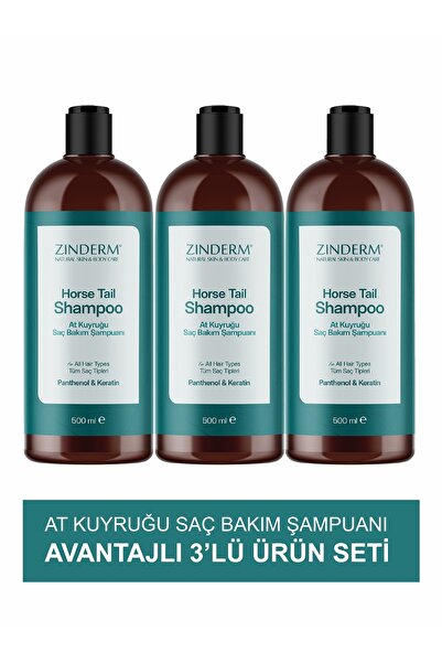 zinderm شامبو ذيل الحصان - شامبو خالٍ من الأملاح مضاد لتساقط الشعر وفعال في ا...