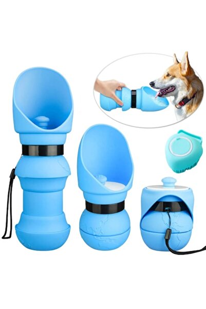 StfTauc Sticlă de apă pliabilă portabilă de 550 ml pentru câini și pisici - A...