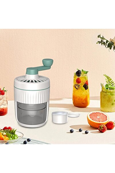 NEONI Handheld Ice Crusher Shaved Ice Snow Cone Machine - Green Handle