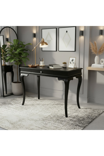 Wooding Mobilya 110 Cm Masif Rustik Siyah Dresuar