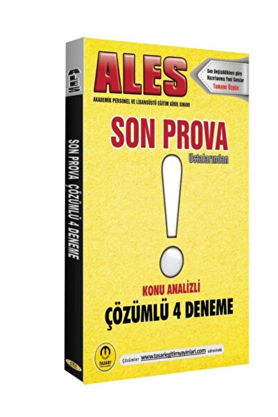 İnkılap Kitabevi Tasarı Ales Son Prova 4 Çözümlü Deneme
