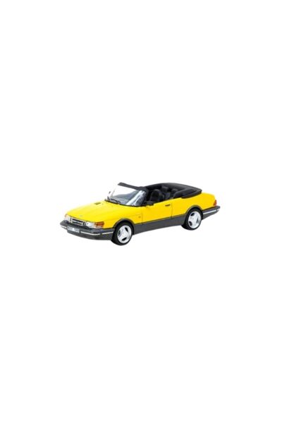 Tarmac Macheta auto Saab 900 Turbo Convertible Galben 1:64 Works