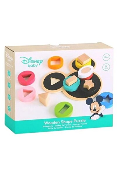 Disney Wooden Geometric Shape Puzzle – Montessori Educational Toy for Kids, Cognitive and Motor Developme