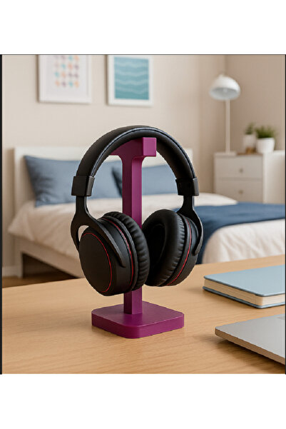 Mescolare Kulaküstü Kulaklık Stand 3D Modern Şık Hediye Fikri-Bordo Beyaz veya Siyah Renkte