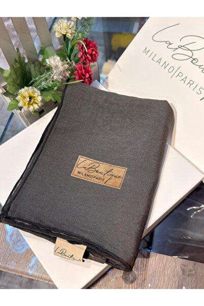 La Boutique Eşarp La Boutique Güz Yaz Serinliği Düz Bitkisel Şal