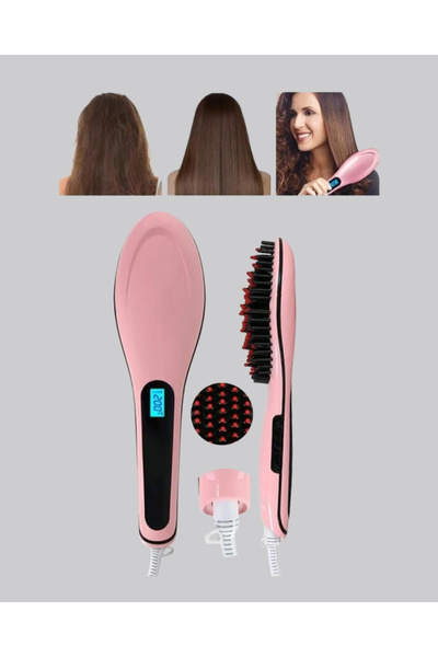 shopwave Digital Display Ceramic Hair Straightener Comb – 5 Heat Settings, Ionic Control
