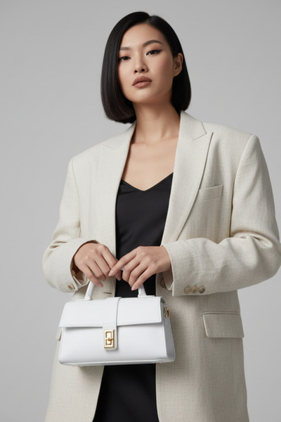 MioArt Grace Elegant and Stylish Hand and Shoulder Bag with Gold Accessories