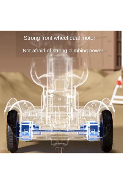 ALBADER Electric Multi-Functional Scooter for Kids with Music and Lights, 4-Wheel Electric Balance Scooter