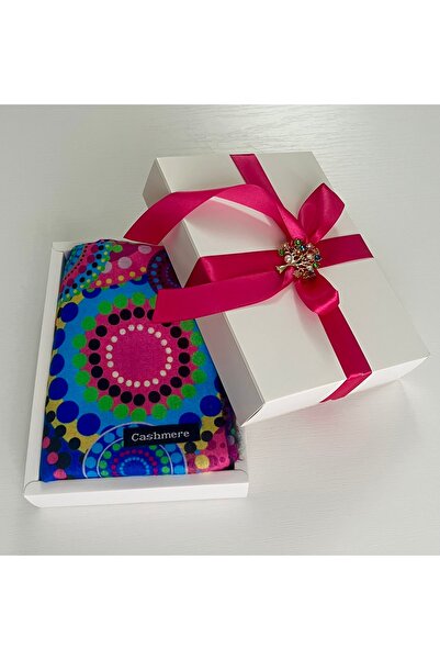 styleFlex Set Eșarfă din Cașmir în Cutie Cadou + Broșă Elegantă