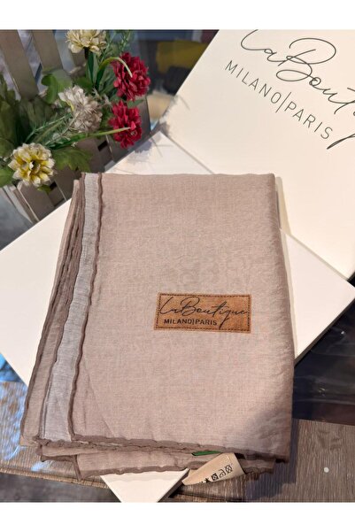 La Boutique Eşarp Güz Yaz Serinliği Düz Bitkisel Şal