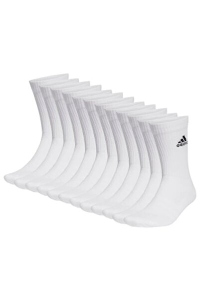 adidas Performance - Long cotton-blend socks set - 12 pairs, White, One Size