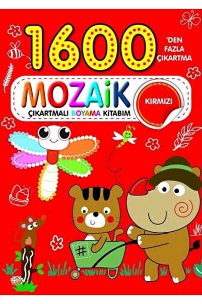 Timaş Yayınları 1600 Mozaik Çıkartmalı Boyama Kitabım Kırmızı