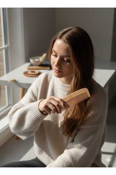 Altın express 3-Piece Natural Wooden Comb Set - Antistatic Massage Effective Hair Comb & Beard Comb