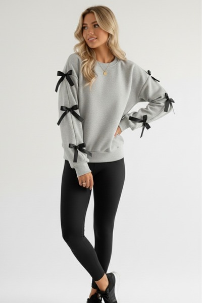 KOZİA OUTDOORS سويت شيرت كوردال برقبة دائرية باللون الرمادي عصري وأنيق