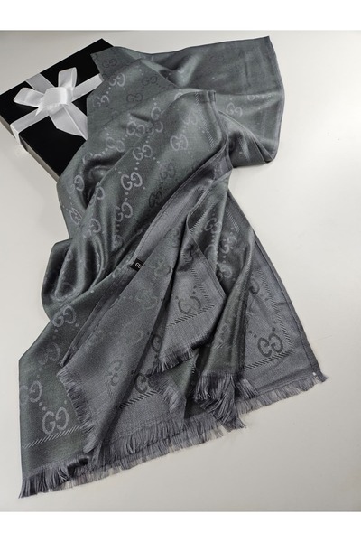 Shiva Scarfs G Pattern Двустранен кашмирен копринен шал 4 Seasons Soft Cotton