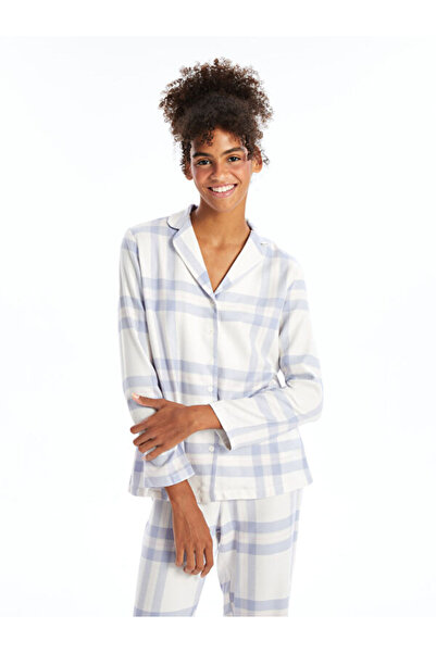 LC Waikiki Shirt Collar Plaid Women's Pajamas Set