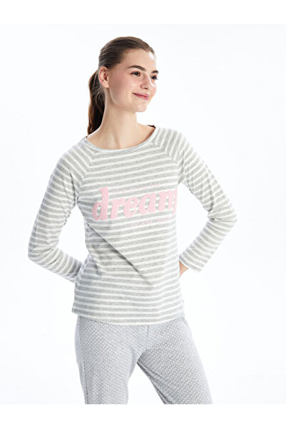 LC Waikiki Crew Neck Printed Women's Pajamas Set