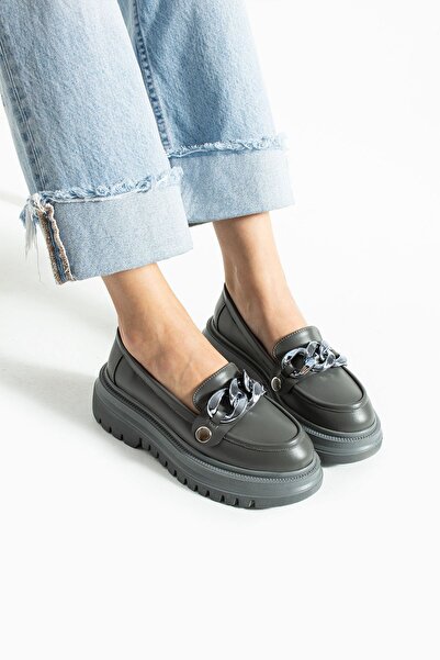 ALTAY SHOES Altay ayakkabı zincir detaylı Loafer rahat kalıp