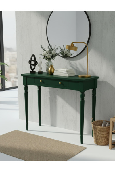 Wooding Mobilya 80 Cm Masif Tornalı Yeşil Dresuar