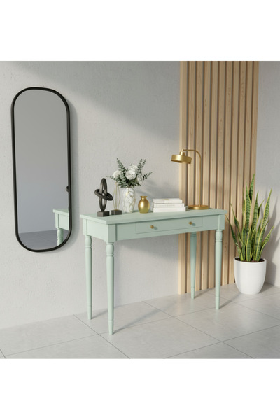 Wooding Mobilya 90 Cm Masif Tornalı Su Yeşili Dresuar