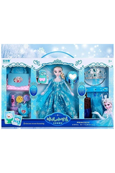 Bebelul Set de joaca cu papusa si accesorii, Albastru, 3 ani+