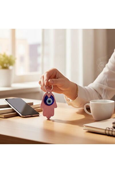 Revello Evil Eye Beaded Hand Patterned Keychain Ornament