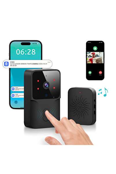 easyCTRL Smart Video Doorbell, Wireless, App Control, Rechargeable, 75°, Night Vision, easyCTRL®