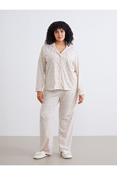 LC Waikiki Plus Size Floral Women's Pajama Set