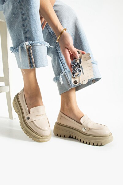 ALTAY SHOES Altay ayakkabı zincir detaylı Loafer rahat kalıp