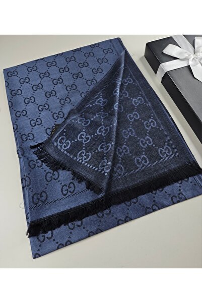 Shiva Scarfs Șal din mătase de cașmir cu model G, cu două fețe, din bumbac mo...