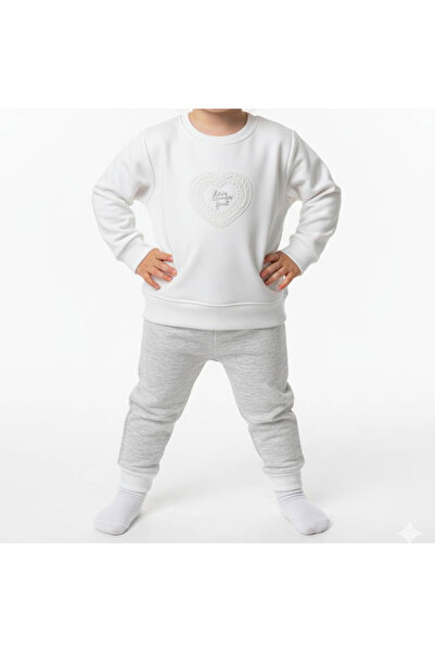 alqarat Sweatshirt and Jogger Set with a Lovely Heart Design