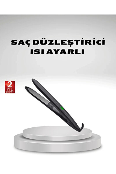 shopwave Heat Adjustable Hair Straightener Titanium Ceramic Plate, Digital Display