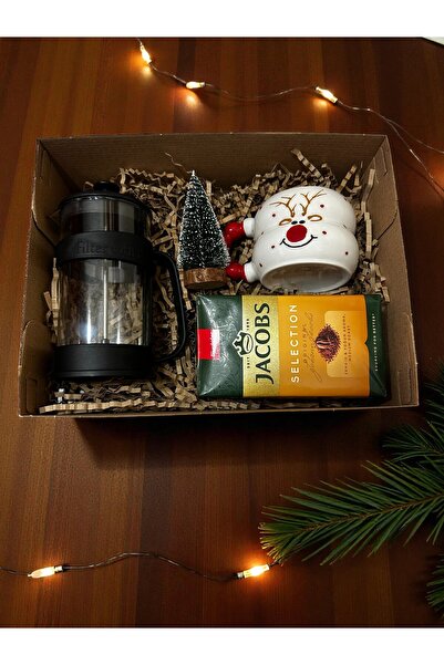 Citim Hediye Kutusu Seti | Kupa, Ağaç, French Press ve 250 Gr Filtre Kahve He...