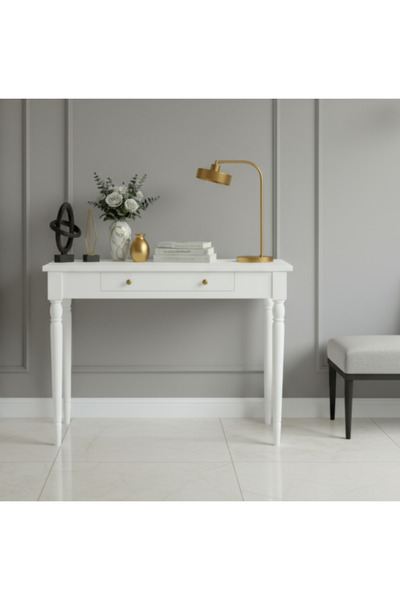 Wooding Mobilya 90 Cm Masif Tornalı Beyaz Dresuar