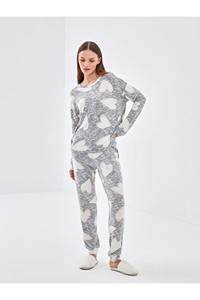 LC Waikiki Crew Neck Patterned Women's Pajamas Set