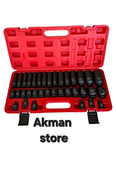 Hırdavat Profesyonel 35 Parça 1/2" Darbeli Lokma Seti - CR-V Çelik | Sanayi T...