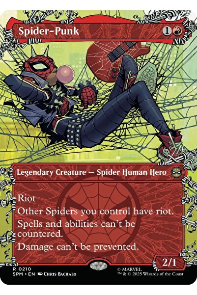 Magic The Gathering Spider-Punk R-0210 Lisanslı Oyun Kartı