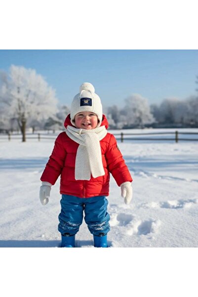 Kitti طقم وشاح وقبعة وقفازات للأولاد من عمر 1 إلى 4 سنوات