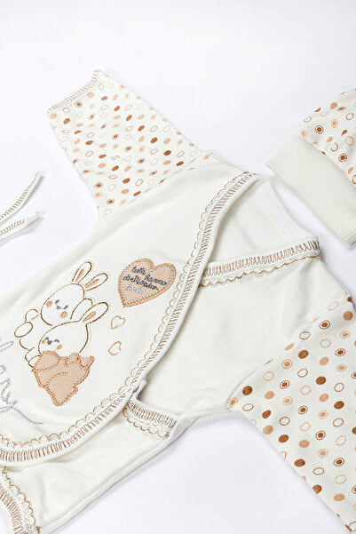 Lui Baby 5-Pack Newborn Hospital Release Cotton Rabbit Embossed