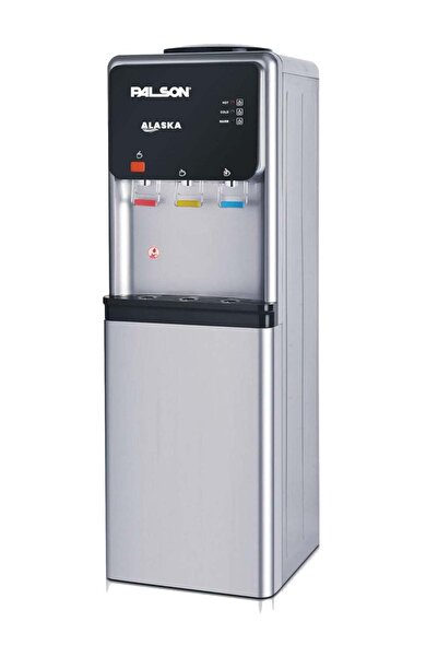 PALSON Top Loading Water Cooler, 3 Valves, Cold, Hot & Still Water, Silver, Model 40061