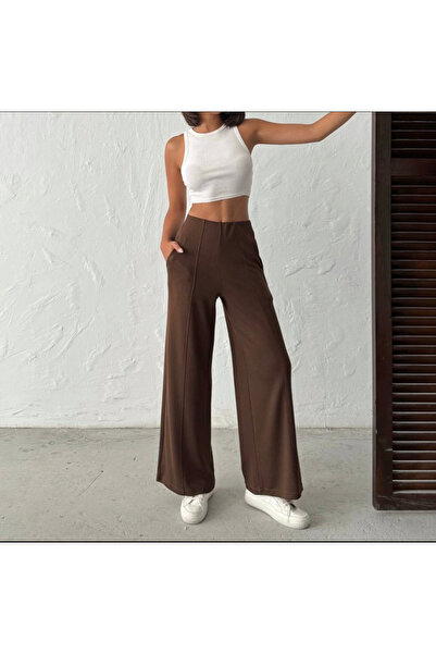 jöns since 1997 Women's Elastic Waist Wide Leg Flowy Comfortable Transitional Pants